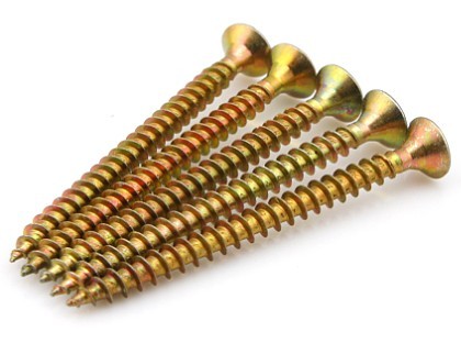 yellow zinc plated Chipboard Screws